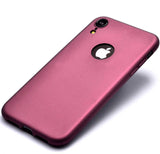 Apple iPhone XR 6.1 Kılıf Zore Premier Silikon Kapak Mürdüm