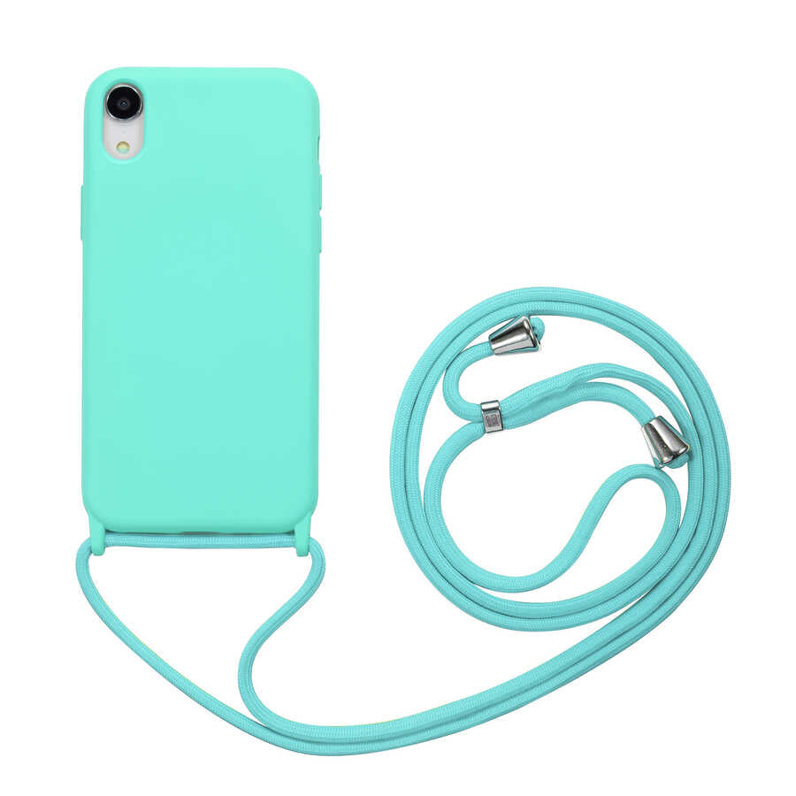 Apple iPhone XR 6.1 Kılıf Zore Ropi Kapak Turkuaz