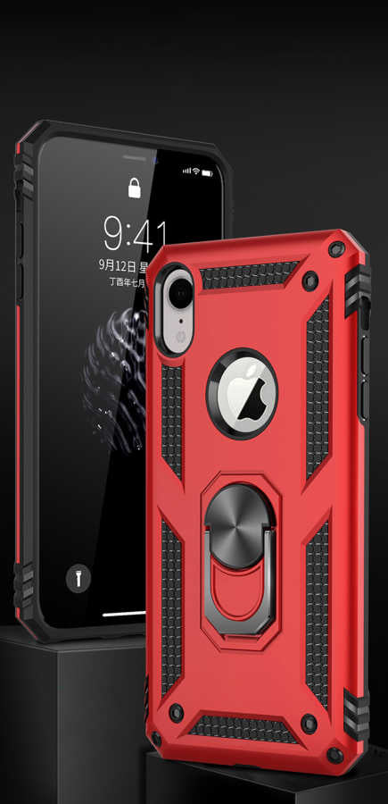 Apple iPhone XR 6.1 Kılıf Zore Vega Kapak Kırmızı