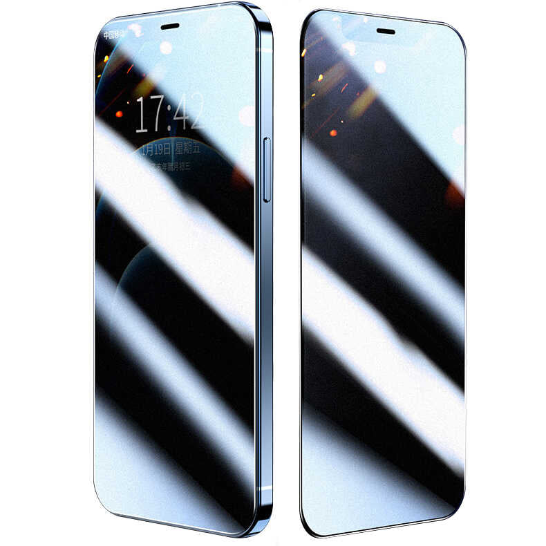 Apple iPhone XR 6.1 Zore Fit Hard Mat Privacy Cam Ekran Koruyucu Siyah
