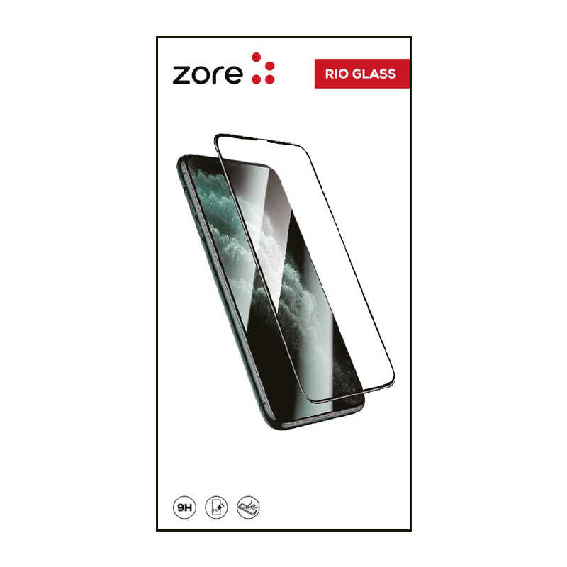 Apple iPhone XR 6.1 Zore Rio Glass Cam Ekran Koruyucu Siyah
