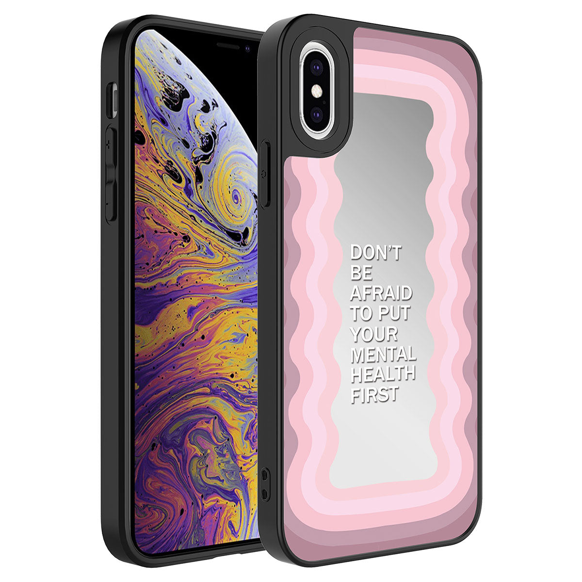 Apple iPhone XS 5.8 Kılıf Aynalı Desenli Kamera Korumalı Parlak Zore Mirror Kapak Ayna