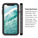 Apple iPhone XS 5.8 Kılıf Zore 1-1 Su Geçirmez Kılıf Siyah