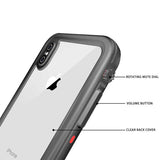 Apple iPhone XS 5.8 Kılıf Zore 1-1 Su Geçirmez Kılıf Siyah