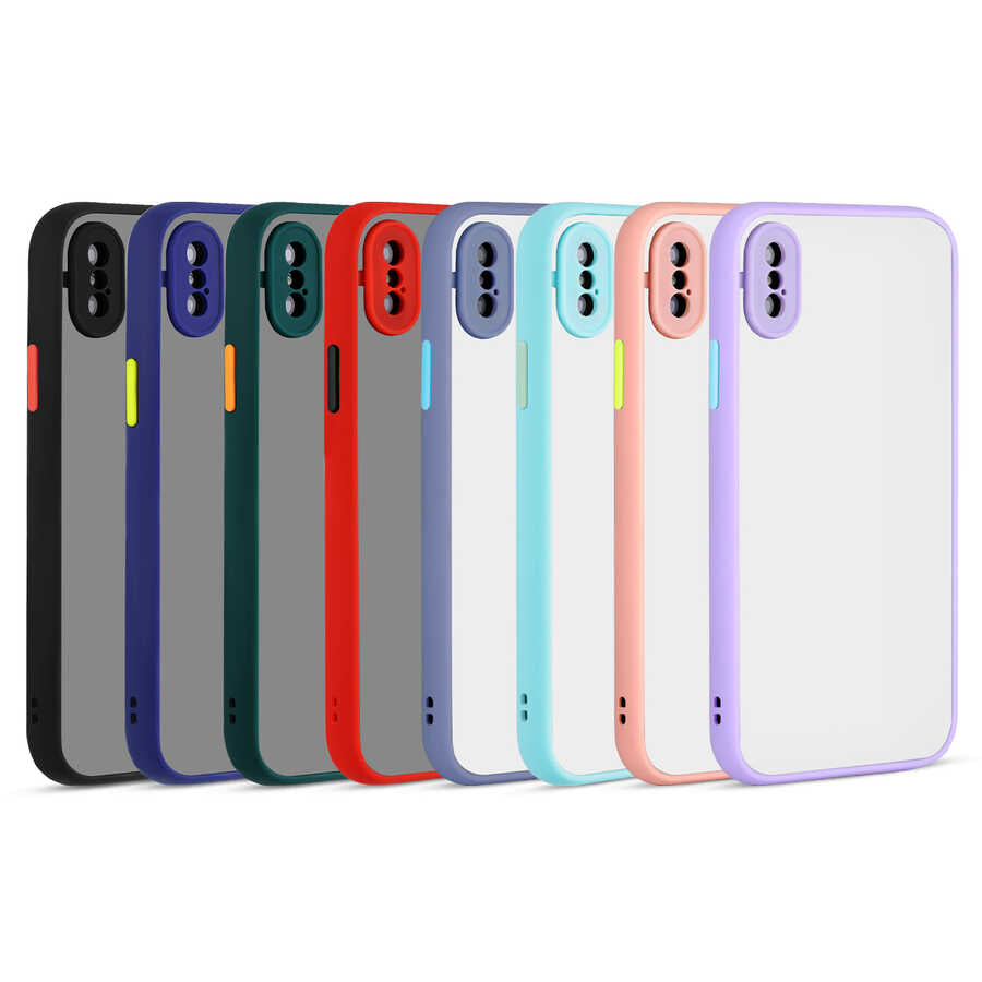 Apple iPhone XS 5.8 Kılıf Zore Hux Kapak Kırmızı