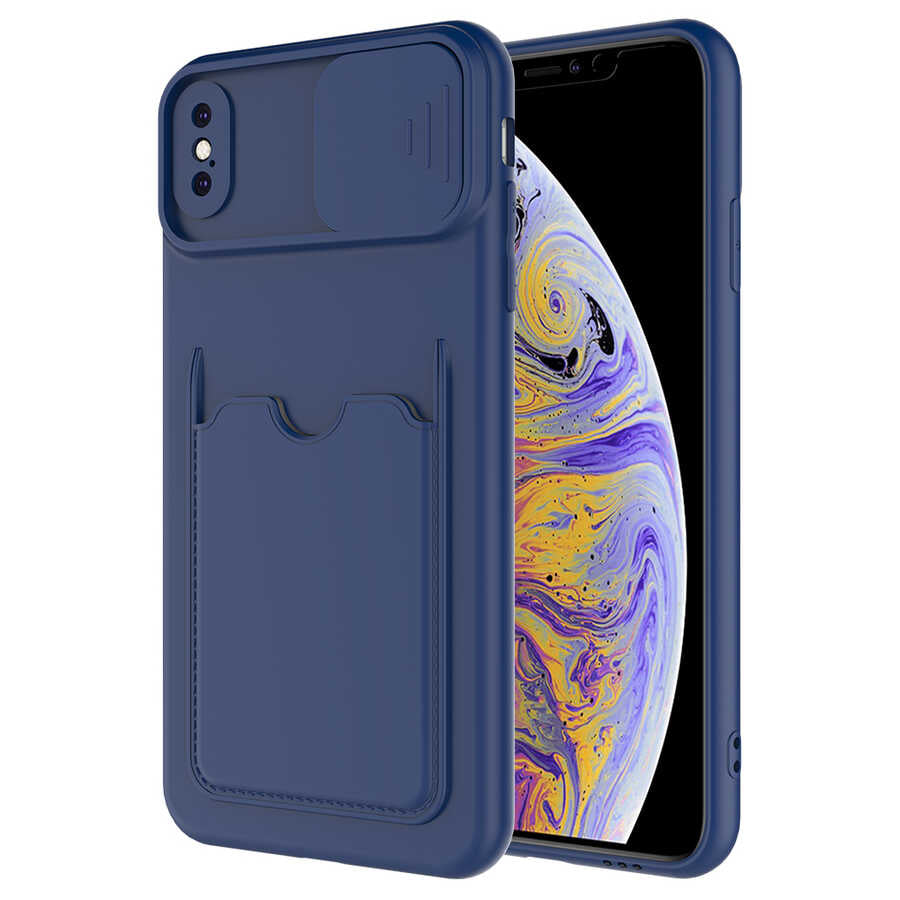 Apple iPhone XS 5.8 Kılıf Zore Kartix Kapak Kırmızı