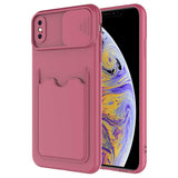 Apple iPhone XS 5.8 Kılıf Zore Kartix Kapak Koyu Mor