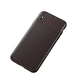 Apple iPhone XS 5.8 Kılıf Zore Negro Silikon Kapak Kahverengi