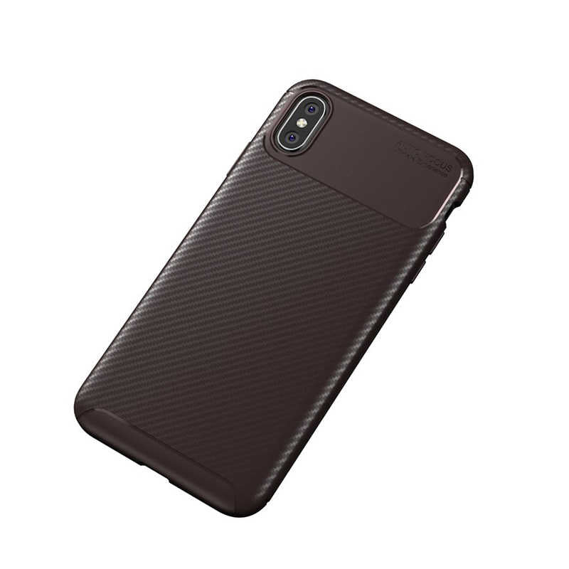 Apple iPhone XS 5.8 Kılıf Zore Negro Silikon Kapak Kahverengi