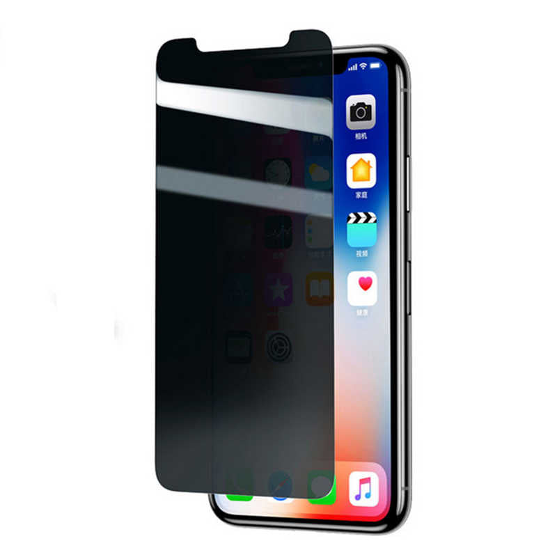 Apple iPhone XS 5.8 Zore Rika Premium Privacy Temperli Cam Ekran Koruyucu Siyah