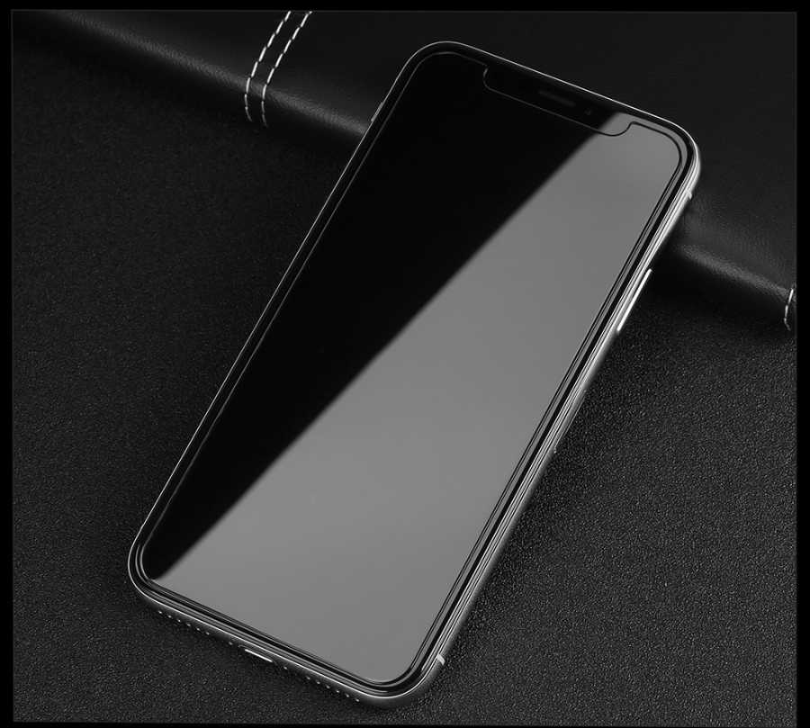 Apple iPhone XS 5.8 Zore Rika Premium Privacy Temperli Cam Ekran Koruyucu Siyah