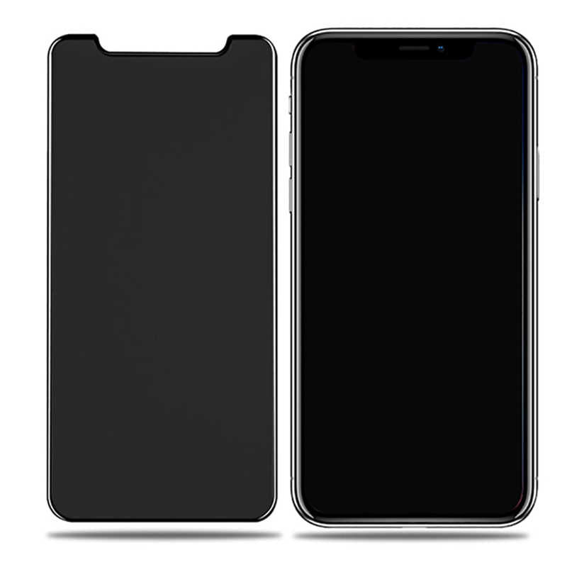 Apple iPhone XS 5.8 Zore Rika Premium Privacy Temperli Cam Ekran Koruyucu Siyah