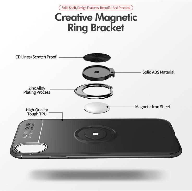 Apple iPhone XR 6.1 Kılıf Zore Ravel Silikon Kapak Siyah-Kırmızı