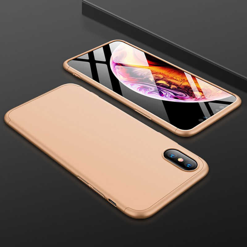 Apple iPhone XS Max 6.5 Kılıf Zore Ays Kapak Gold