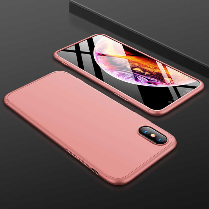 Apple iPhone XS Max 6.5 Kılıf Zore Ays Kapak Rose Gold