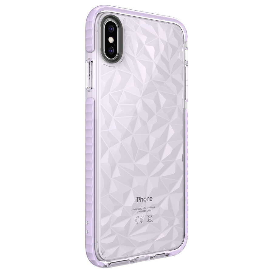 Apple iPhone XS Max 6.5 Kılıf Zore Buzz Kapak Mor