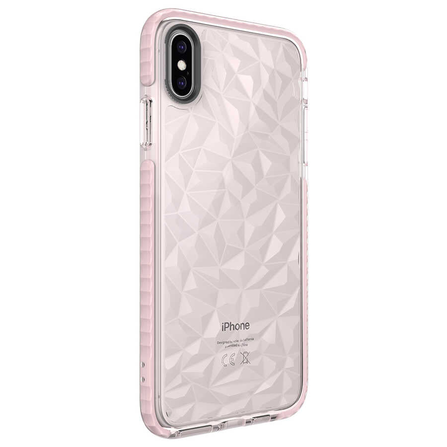 Apple iPhone XS Max 6.5 Kılıf Zore Buzz Kapak Pembe