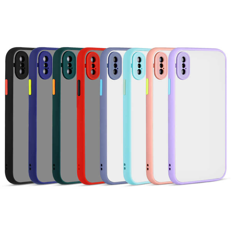 Apple iPhone XS Max 6.5 Kılıf Zore Hux Kapak Lila