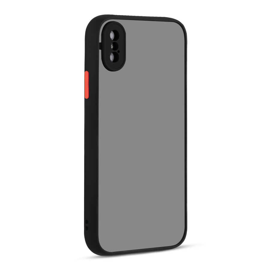 Apple iPhone XS Max 6.5 Kılıf Zore Hux Kapak Siyah