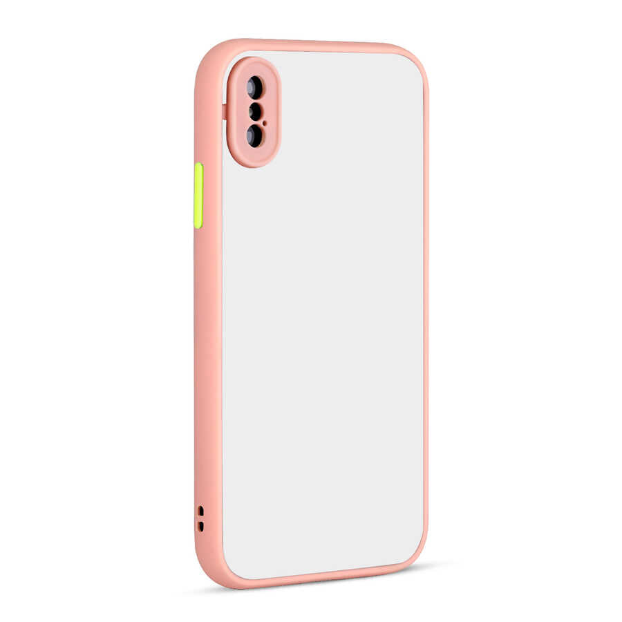 Apple iPhone XS Max 6.5 Kılıf Zore Hux Kapak Pembe