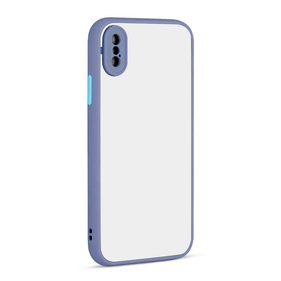 Apple iPhone XS Max 6.5 Kılıf Zore Hux Kapak Mor