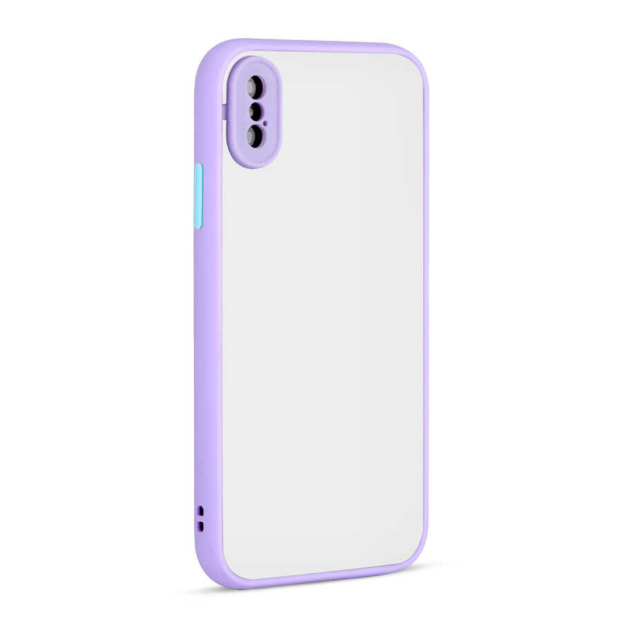 Apple iPhone XS Max 6.5 Kılıf Zore Hux Kapak Lila