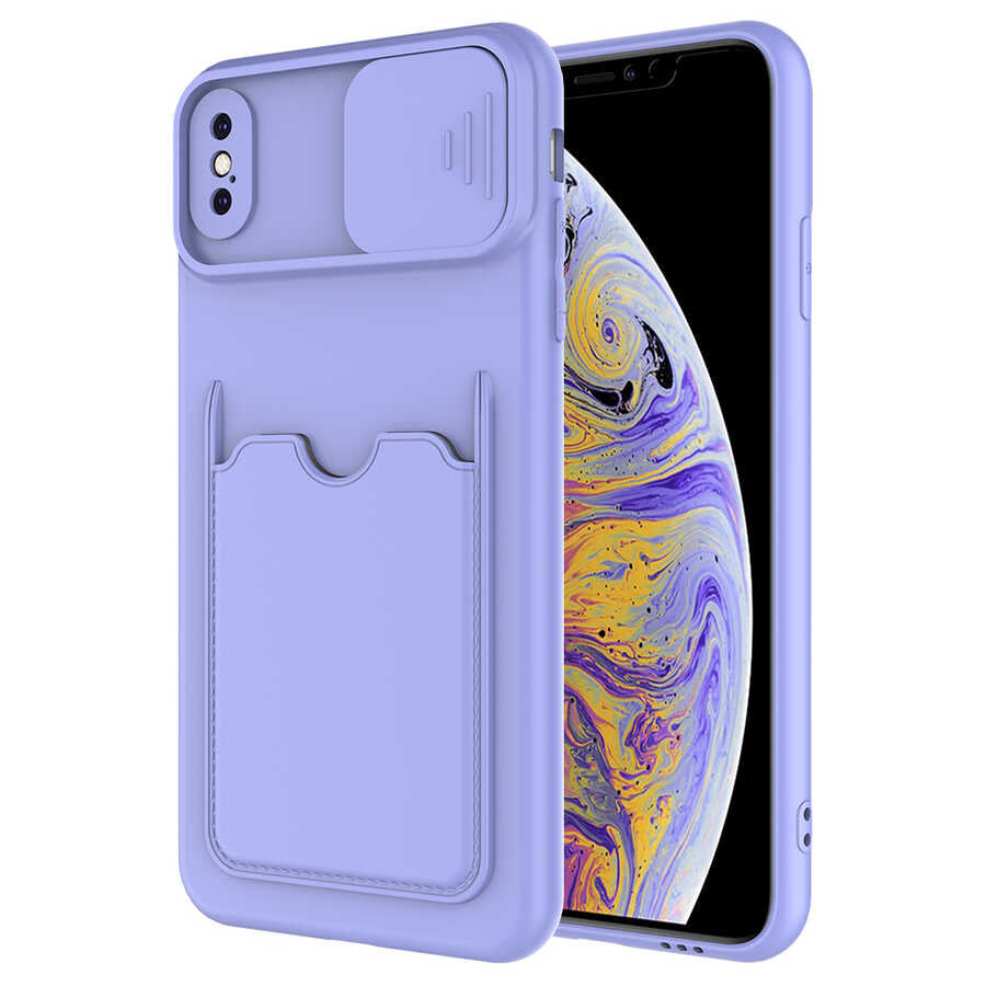 Apple iPhone XS Max 6.5 Kılıf Zore Kartix Kapak Kırmızı