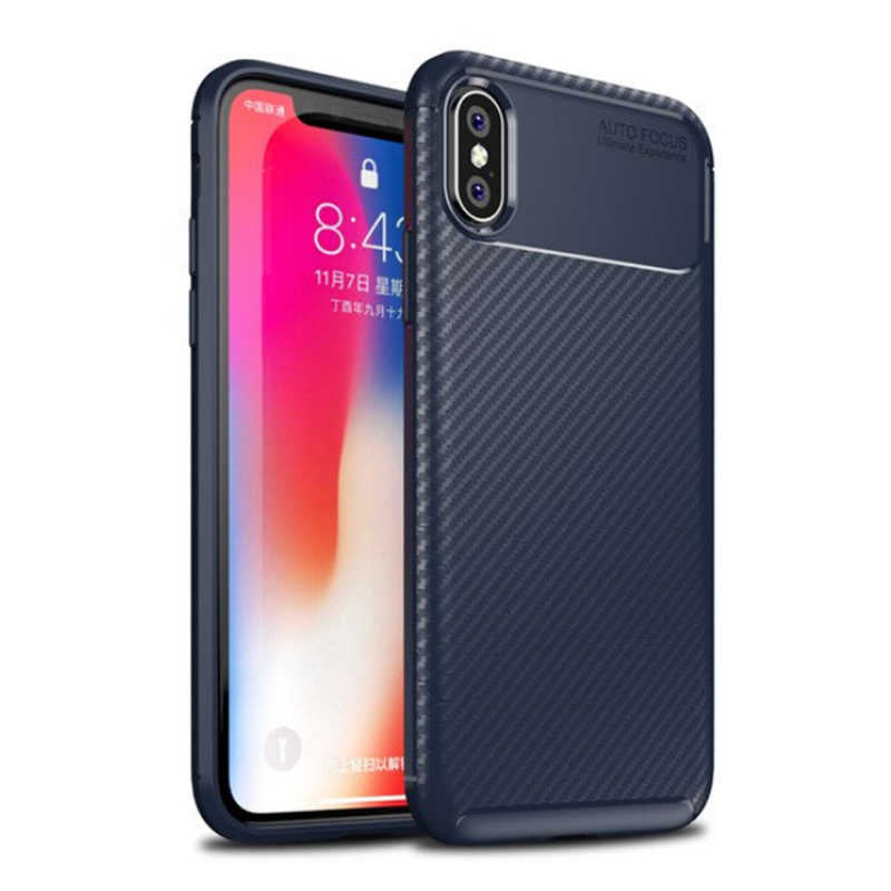Apple iPhone XS Max 6.5 Kılıf Zore Negro Silikon Kapak Kahverengi