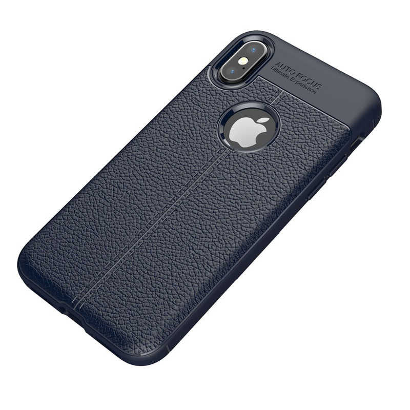 Apple iPhone XS Max 6.5 Kılıf Zore Niss Silikon Kapak Lacivert