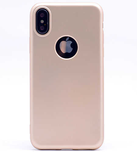 Apple iPhone XS Max 6.5 Kılıf Zore Premier Silikon Kapak Rose Gold
