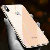 Apple iPhone XS Max 6.5 Kılıf Zore Rainbow Kapak Renksiz