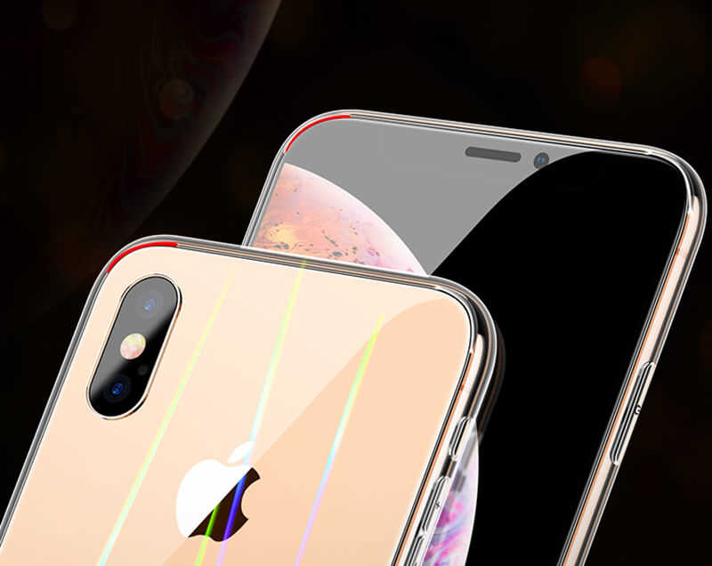 Apple iPhone XS Max 6.5 Kılıf Zore Rainbow Kapak Renksiz