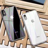 Apple iPhone XS Max 6.5 Kılıf Zore Rainbow Kapak Renksiz