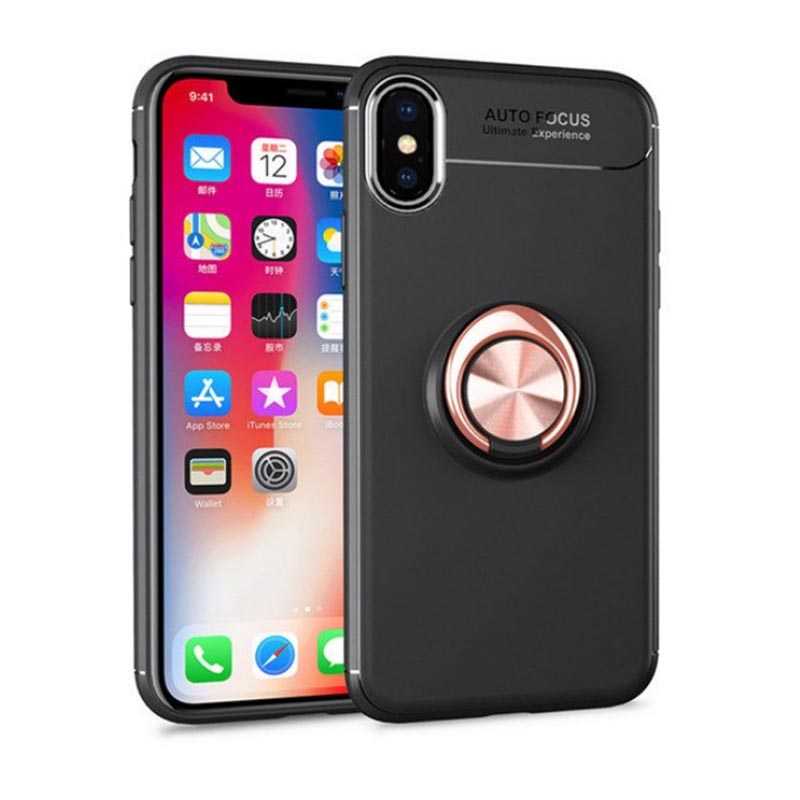 Apple iPhone XS Max 6.5 Kılıf Zore Ravel Silikon Kapak Siyah-Kırmızı