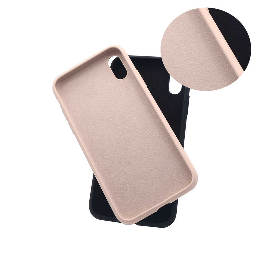 Apple iPhone XS Max 6.5 Kılıf Zore Silk Silikon Siyah