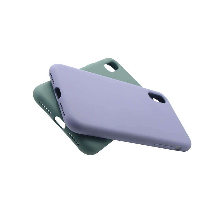 Apple iPhone XS Max 6.5 Kılıf Zore Silk Silikon Siyah