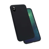 Apple iPhone XS Max 6.5 Kılıf Zore Silk Silikon Siyah