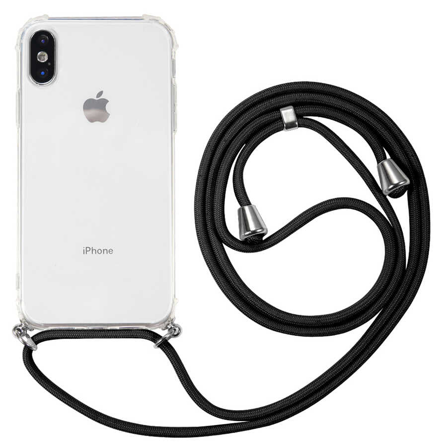Apple iPhone XS Max 6.5 Kılıf Zore X-Rop Kapak Renksiz