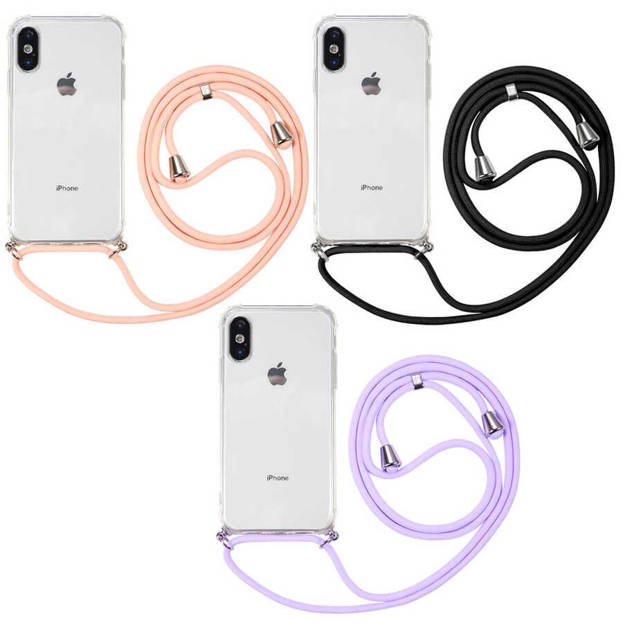Apple iPhone XS Max 6.5 Kılıf Zore X-Rop Kapak Renksiz