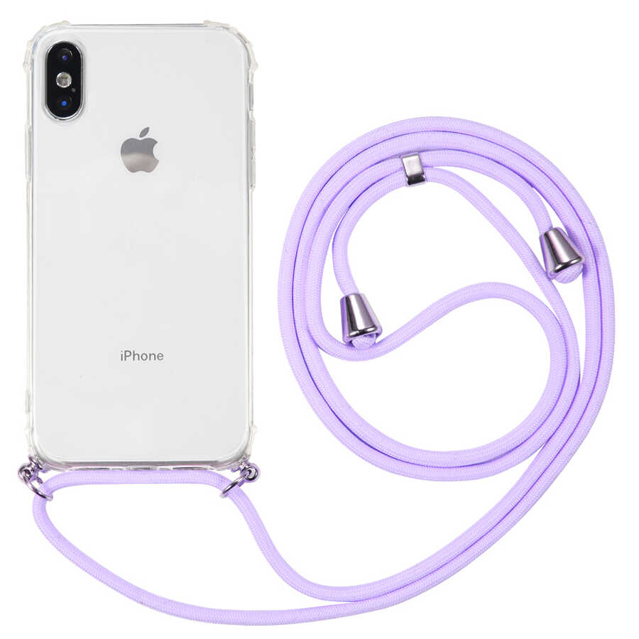 Apple iPhone XS Max 6.5 Kılıf Zore X-Rop Kapak Renksiz