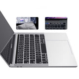 Apple Macbook 13' Pro Touch Bar A1706 Zore Klavye Koruyucu Şeffaf Silikon Ped Renksiz
