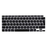 Apple Macbook 13.3' Air 2020 A2337 Zore Klavye Koruyucu Silikon Ped Siyah