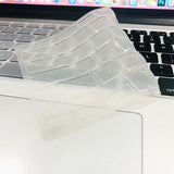Apple Macbook 13.6&prime; Air 2024 M2 A2681 Zore Klavye Koruyucu Transparan Buzlu Silikon Ped Renksiz