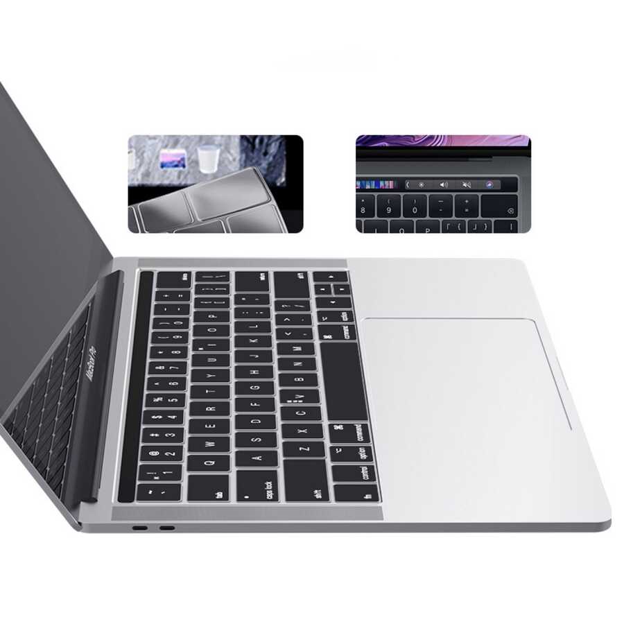 Apple Macbook 16.2' 2021 A2485 Zore Klavye Koruyucu Şeffaf Silikon Ped Renksiz