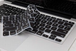 Apple Macbook Pro 14.2 2023 A2779 Zore Klavye Koruyucu Silikon Ped Siyah