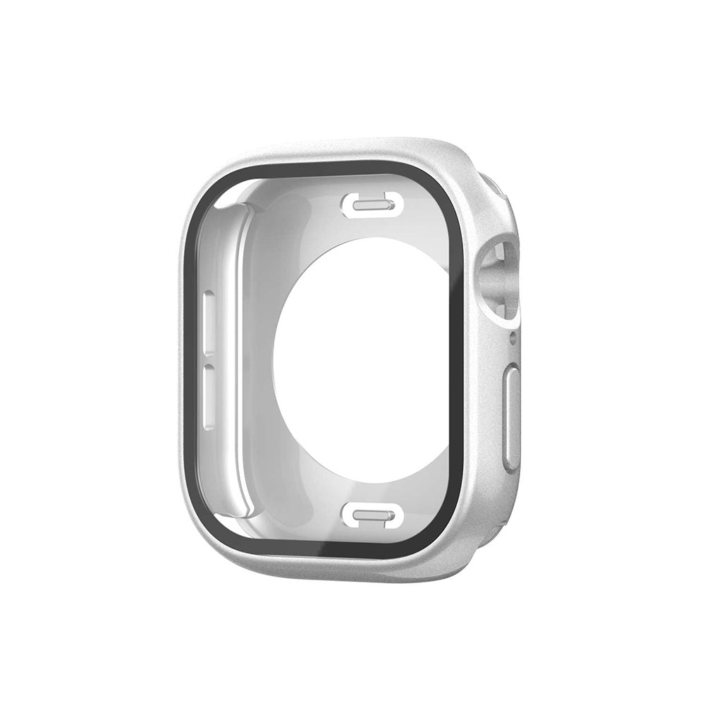 Apple Watch 10 42mm 360 Derece Korumalı Kasa ve Ekran Koruyucu Zore Watch Gard 12 Parlak Siyah