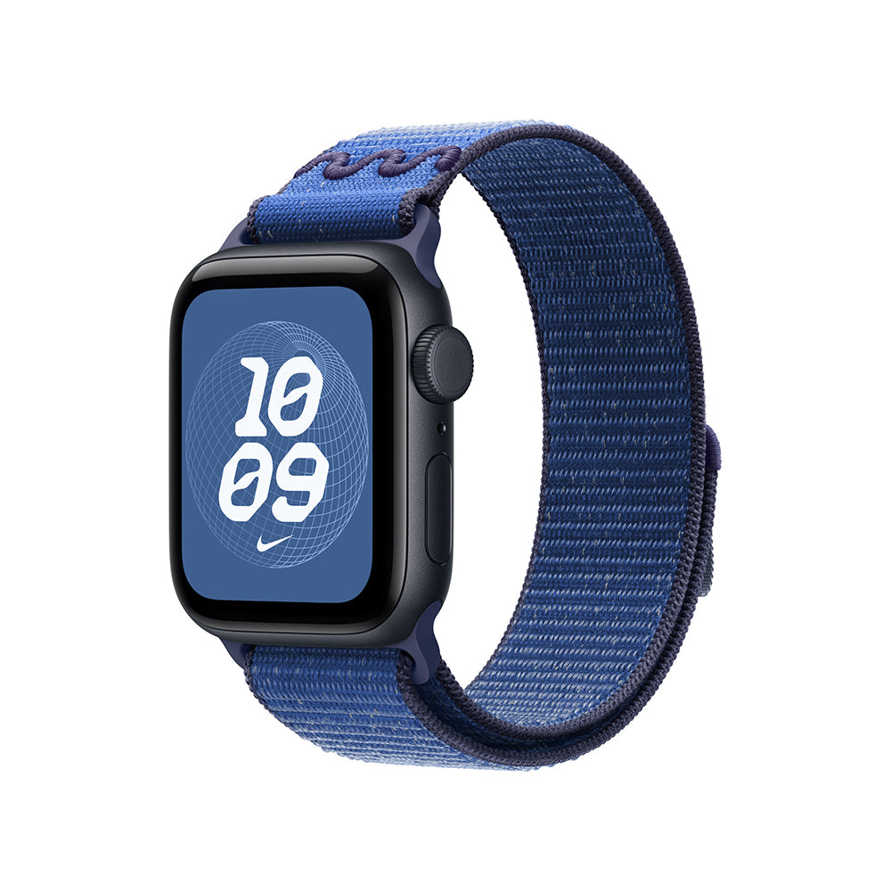 Apple Watch 10 42mm KRD-91 Hasır Kordon Strap Kayış Blue Ribbon
