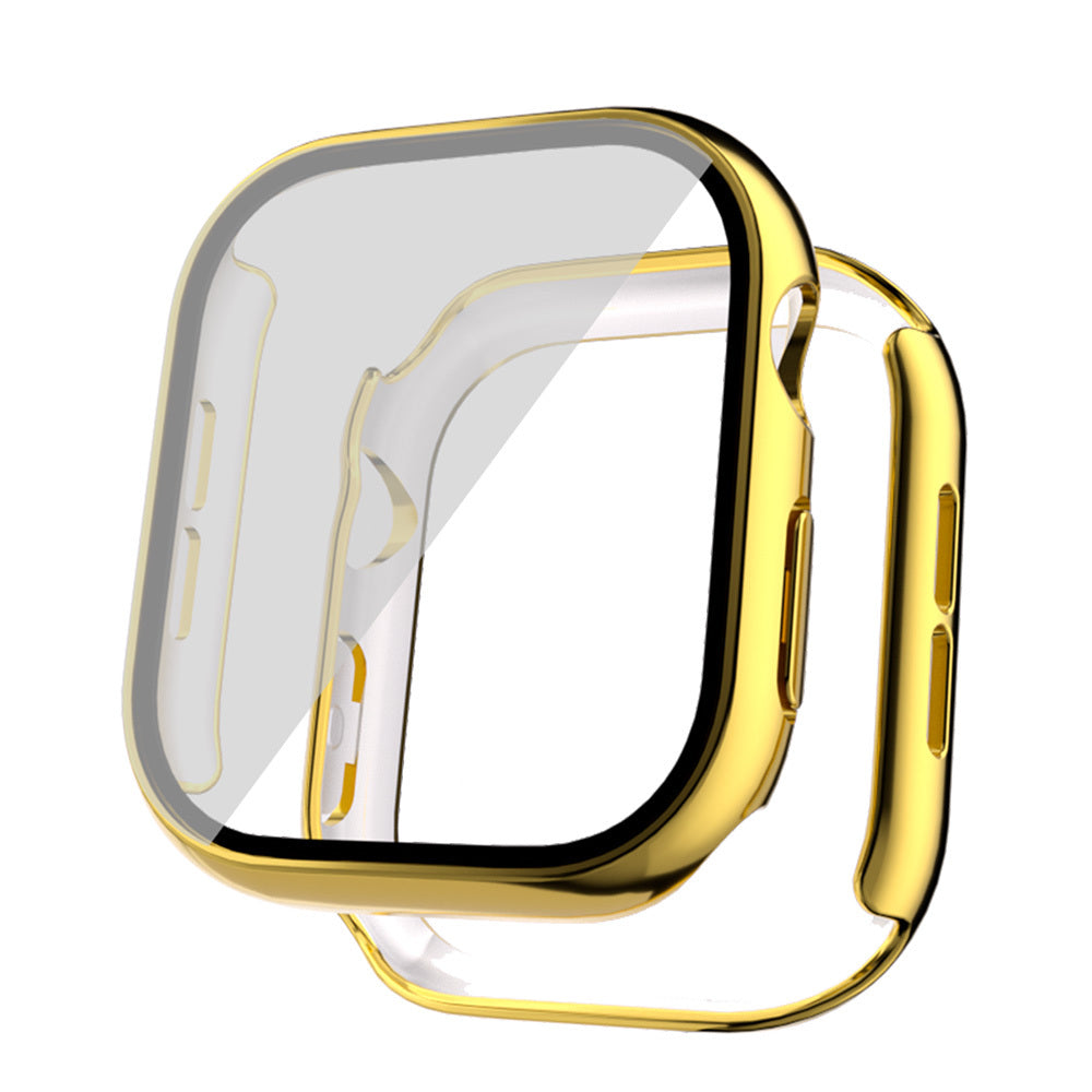 Apple Watch 10 42mm Sert PC Kasa Electroplatink Çerçeveli Ekran Koruyucu Zore Watch Gard 36 Colorful
