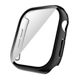 Apple Watch 10 42mm Sert PC Kasa Electroplatink Çerçeveli Ekran Koruyucu Zore Watch Gard 36 Gold
