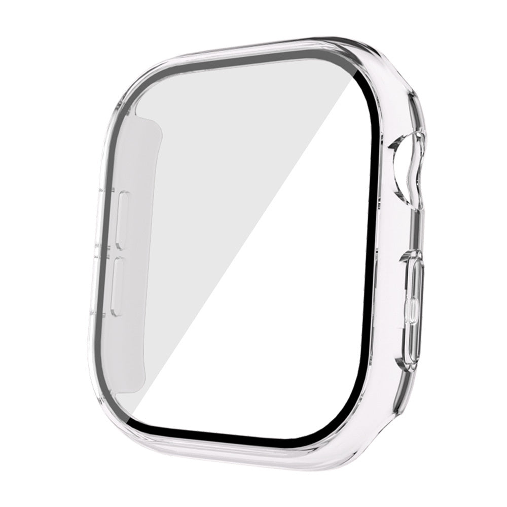 Apple Watch 10 42mm Sert PC Kasa Electroplatink Çerçeveli Ekran Koruyucu Zore Watch Gard 36 Gold
